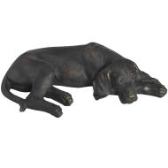 Lazy Spaniel Lying Dog Statue - Thumb 1