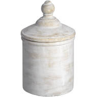 Large Antique White Cannister - Thumb 1