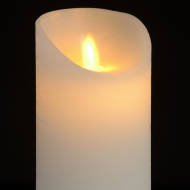 Luxe Collection 3 x 6 White Flickering Flame LED Wax Candle - Thumb 2
