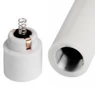 Pair Of White Luxe Flickering Flame LED Wax Dinner Candles - Thumb 4