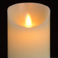 Luxe Collection 3 x 4 Cream Flickering Flame LED Wax Candle - Thumb 2
