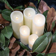 Luxe Collection 3 x 4 Cream Flickering Flame LED Wax Candle - Thumb 5