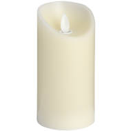 Luxe Collection 3 x 6 Cream Flickering Flame LED Wax Candle - Thumb 1