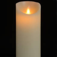 Luxe Collection 3 x 8 Cream Flickering Flame LED Wax Candle - Thumb 2
