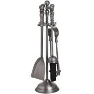 Traditional Companion Set In Antique Pewter - Thumb 2