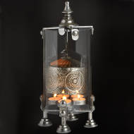 Antique Silver Heart Lantern Spinner - Thumb 2