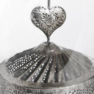 Antique Silver Heart Lantern Spinner - Thumb 4