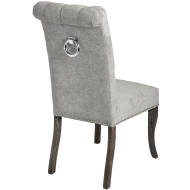 Silver Roll Top Dining Chair With Ring Pull - Thumb 2