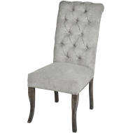 Silver Roll Top Dining Chair With Ring Pull - Thumb 1