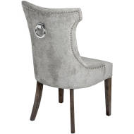 Silver High Wing Ring Backed Dining Chair - Thumb 2