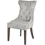 Silver High Wing Ring Backed Dining Chair - Thumb 1