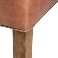 Tan Faux Leather Dining Chair - Thumb 4