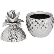 Silver Ceramic Pineapple Trinket Jar - Thumb 2