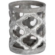 Small Stone Effect Patterned Candle Holder - Thumb 3