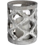Small Stone Effect Patterned Candle Holder - Thumb 1