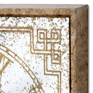 Mirrored Square Framed Clock with Moving Mechanism - Thumb 3