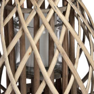 Small Wicker Bulbous Lantern - Thumb 2