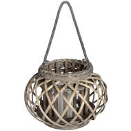 Large Wicker Basket Lantern - Thumb 1