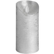 Luxe Collection 3 x 6 Silver Flickering Flame LED Wax Candle - Thumb 1