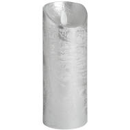 Luxe Collection 3 x 8 Silver Flickering Flame LED Wax Candle - Thumb 1