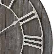 Wooden Clock With Contrasting Nickel Detail - Thumb 2