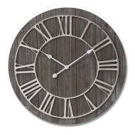 Wooden Clock With Contrasting Nickel Detail - Thumb 1