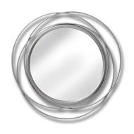 Silver Circled Wall Art Mirror - Thumb 1