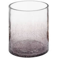 Small Smoked Crackle Effect Candle Holder - Thumb 4