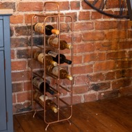 Industrial Inspired Copper Finished 12 Bottle Wine Holder - Thumb 4