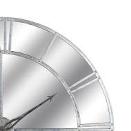 Large Silver Foil Mirrored Wall Clock - Thumb 2