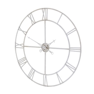 Large Silver Foil Skeleton Wall Clock - Thumb 2