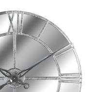 Silver Foil Mirrored Wall Clock - Thumb 2