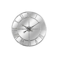 Silver Foil Mirrored Wall Clock - Thumb 1