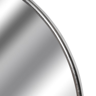 Silver Foil Large Circular Metal Wall Mirror - Thumb 2