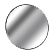 Silver Foil Large Circular Metal Wall Mirror - Thumb 1