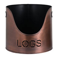 Copper Finish Logs And Kindling Buckets & Matchstick Holder - Thumb 2