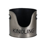 Pewter Finish Logs And Kindling Buckets & Matchstick Holder - Thumb 3