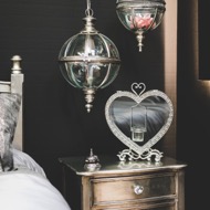Free Standing Heart Tealight Lantern in Antique Silver - Thumb 4