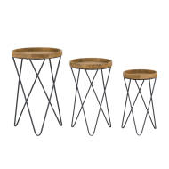 Loft Collection Set Of Three Side Tables - Thumb 1