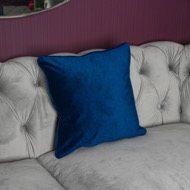 Navy Velvet Cushion 40x40cm - Thumb 5