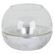 Metallic Ceramic Spherical Hurricane Lantern - Thumb 1
