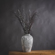 Aged Stone Tall Ceramic Vase - Thumb 5