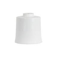 White With Grey Detail Large Cylindrical Ceramic Vase - Thumb 1