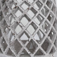 Large Conical Ceramic Lattice Hurricane Lantern - Thumb 2