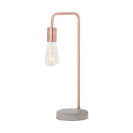 Copper Industrial Lamp With Stone Base - Thumb 2