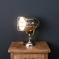 Nickel Industrial Spotlight Table Lamp - Thumb 2