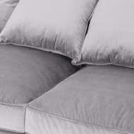 Grey Velvet Large Chesterfield Three Seater Sofa - Thumb 4