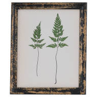 Rustic Framed Botanical Pair Of Ferns Picture - Thumb 1