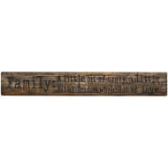 Family Large Rustic Wooden Message Plaque - Thumb 1