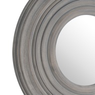 Grey Painted Round Textured Mirror - Thumb 2